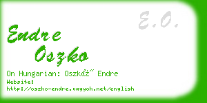 endre oszko business card